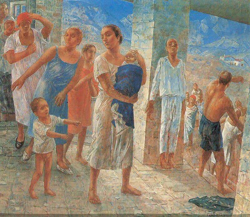 Petrov-Vodkin, Kozma Earthquake in the Crimea Norge oil painting art